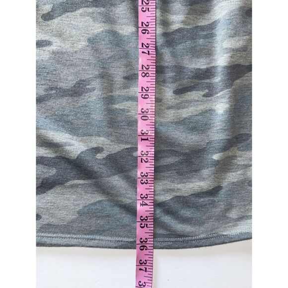 White Birch Soft Knit Dress Casual Blue Gray Camo Shift Teacher Knee Length Med - Picture 8 of 10
